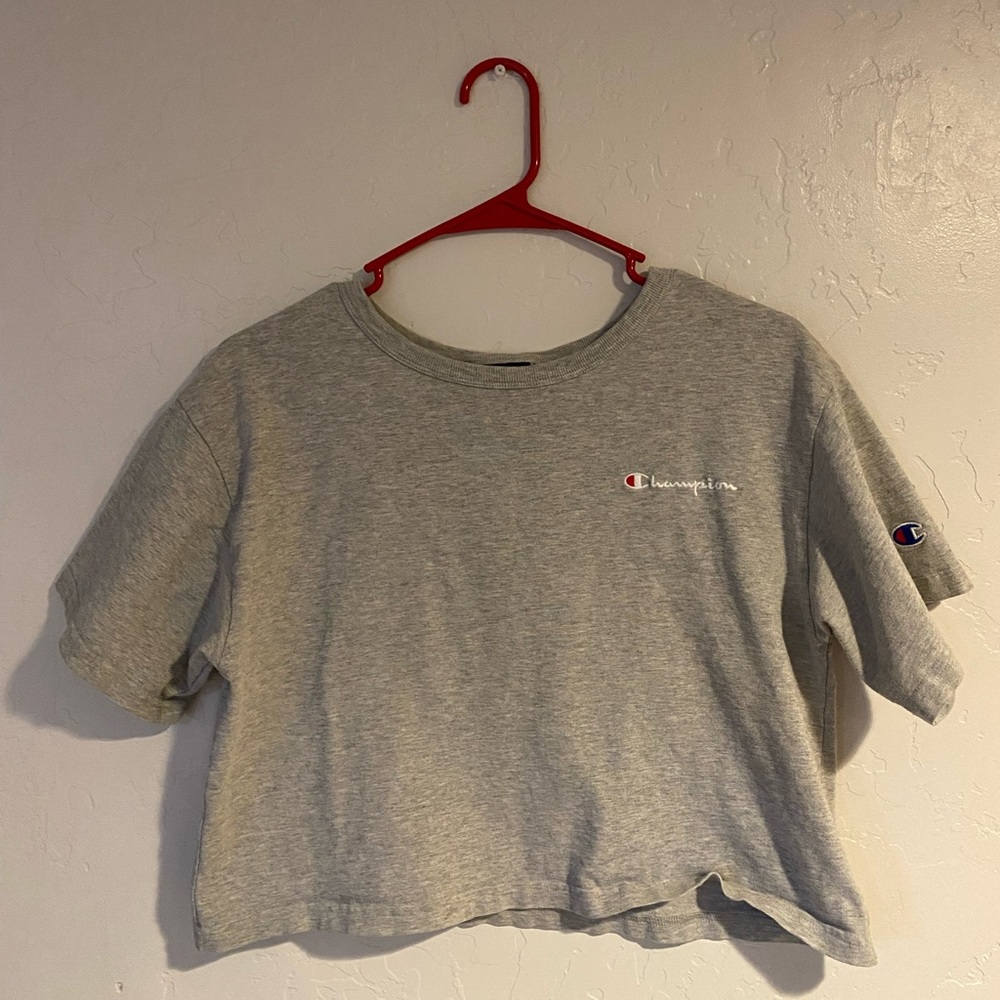 Grey champion crop top